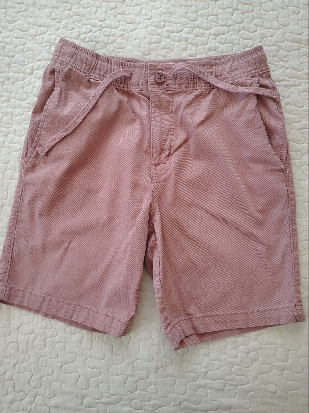 Mutual Weave Men’s Canvas Pull-On Shorts Mauve Pink Size S